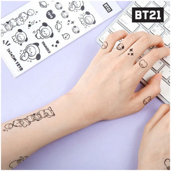 BT21 Minini Tattoo Stickerbogen RJ Online-Schn?ppchen – Bild 3