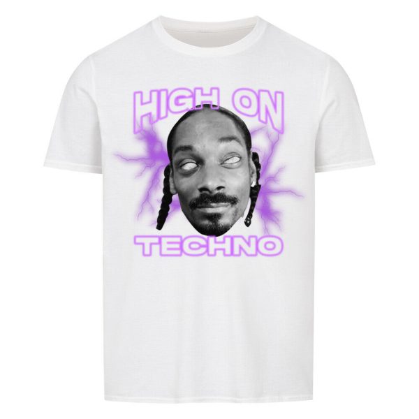 High on Techno - Premium T-Shirt Mode – Bild 2