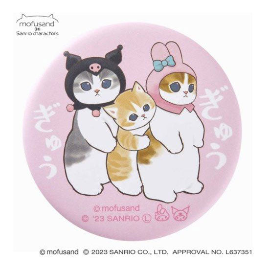 [Mofumofu Store] Mofusand x Sanrio Characters Button  Kuromi & My Melody  Mode