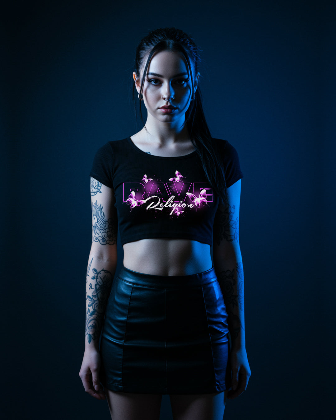 RAVE RELIGION PURLE CROPPED TEE – SPRING COLLECTION Online