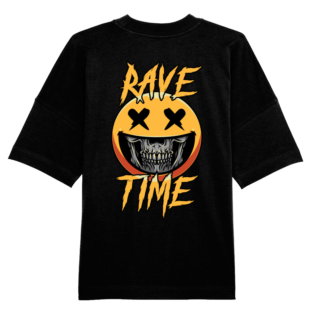 Rave Time Oversized Backpatch T-Shirt Unisex Online-Schn?ppchen