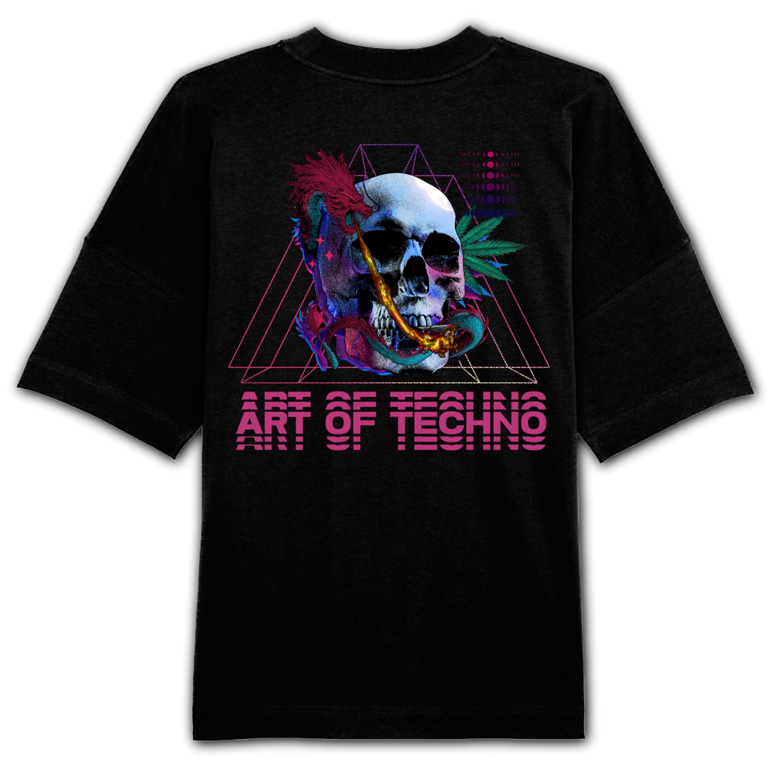 420 Skull Oversized Backpatch T-Shirt Verkauf