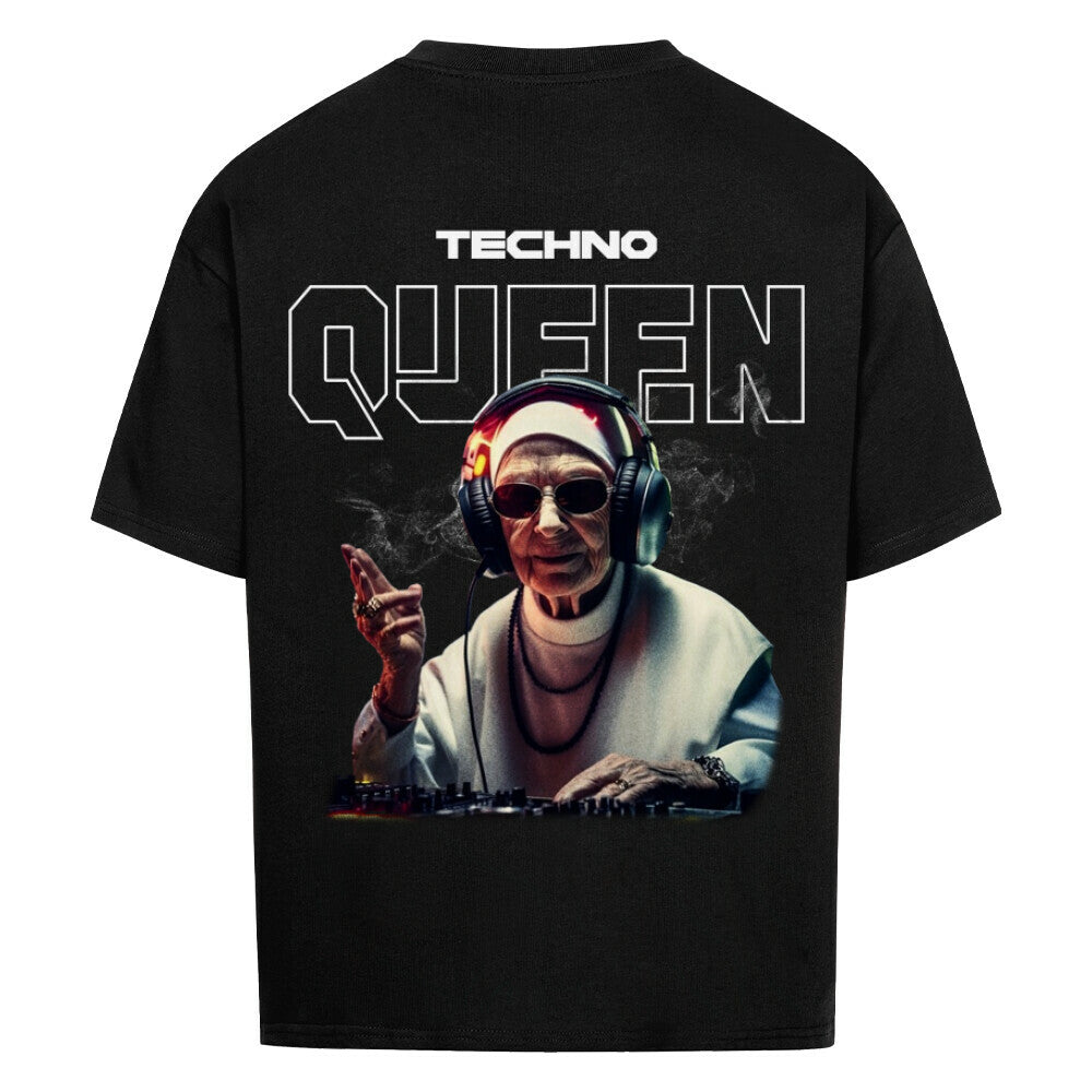 Techno Queen Oversized Shirt Backprint Jetzt online