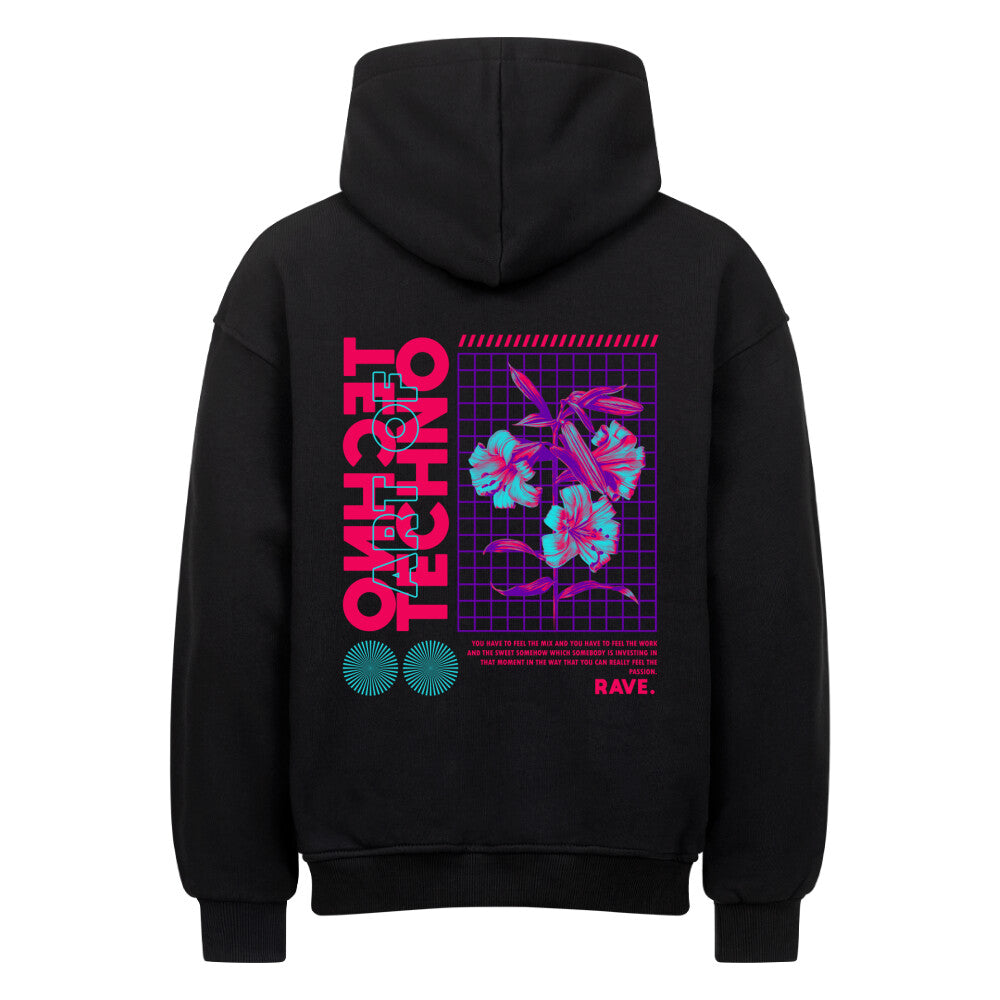 Neon Flowers Oversized Hoodie Mode