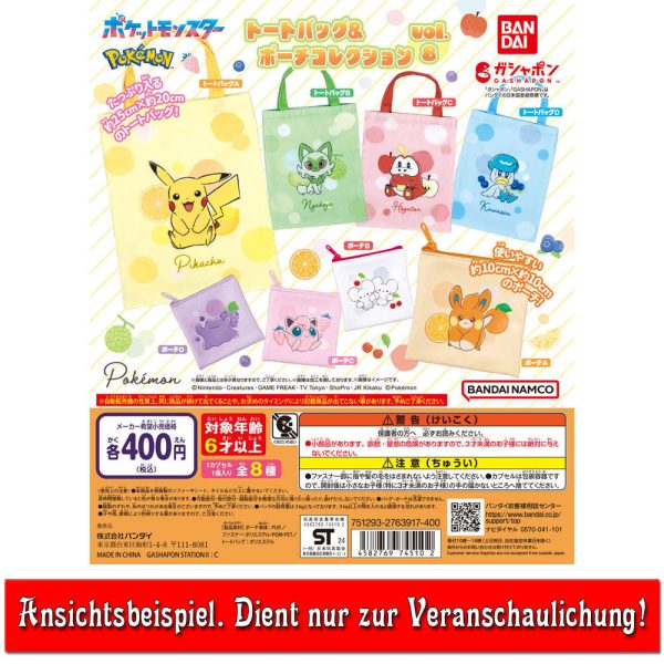 Pokemon Zwieps Täschchen - Tote Bag & Pouch Collection Vol. 8 - Gashapon Online – Bild 2