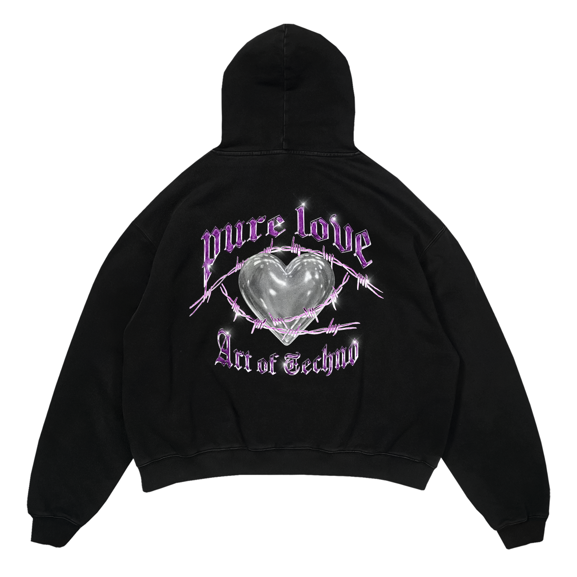 Techno Is Love Oversized Hoodie Mode