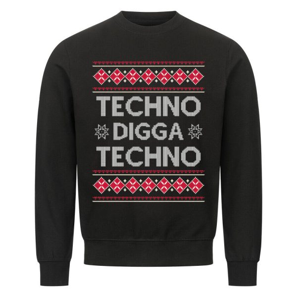 TECHNO DIGGA TECHNO Christmas Sweatshirt Zu verkaufen