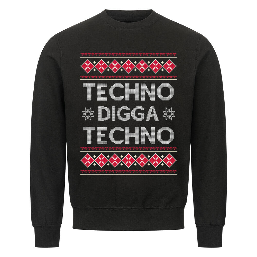 TECHNO DIGGA TECHNO Christmas Sweatshirt Zu verkaufen
