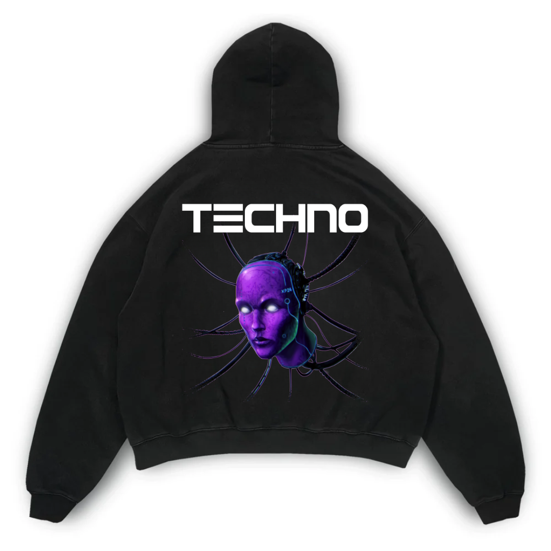 TECHNO OVERSIZED HOODIE Rabatt