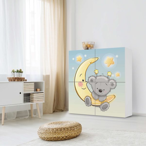 Klebefolie für Schränke IKEA Besta Schrank 4 Türen - Design: Teddy und Mond Online-Verkauf – Bild 3