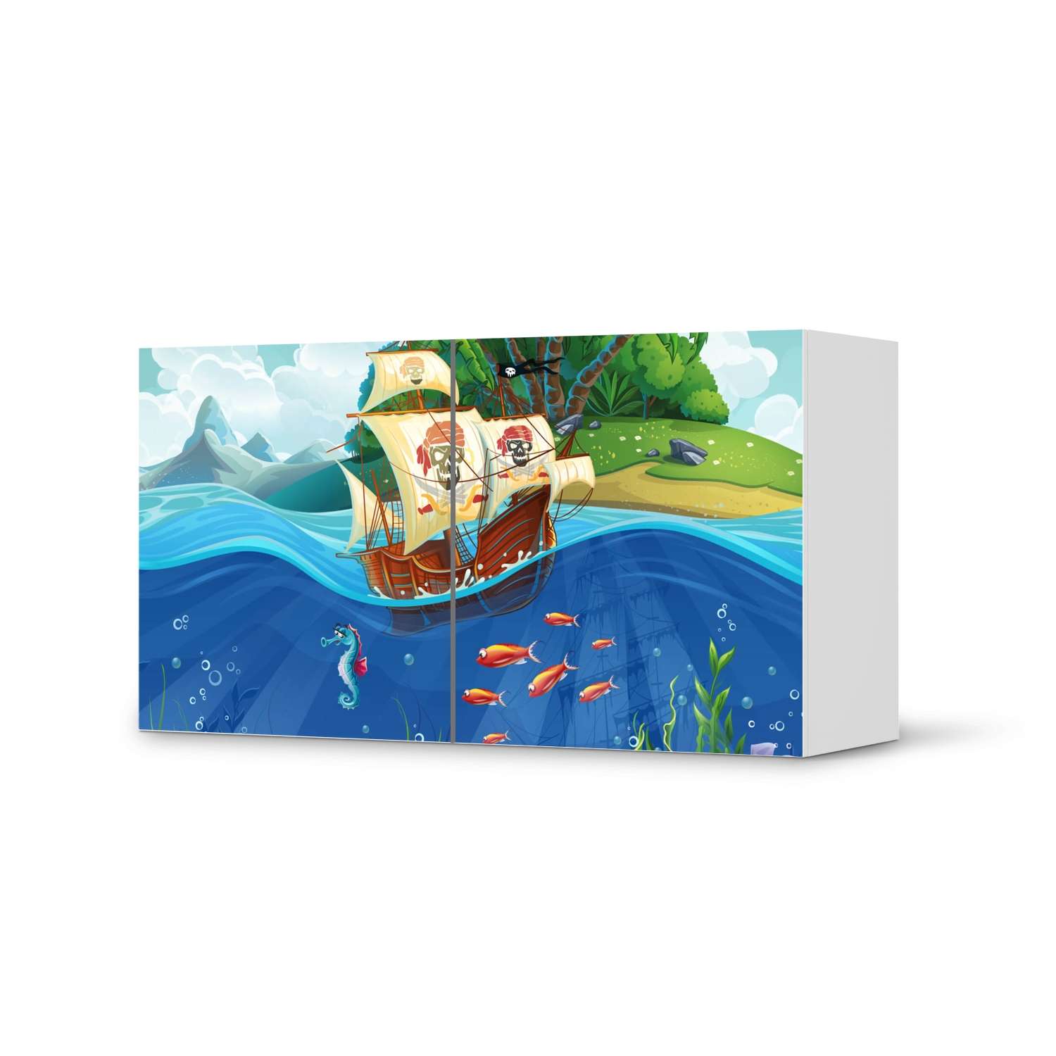 Folie für Möbel IKEA Besta Regal 2 Türen (quer) – Design: Pirates Angebot