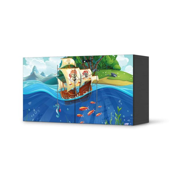 Folie für Möbel IKEA Besta Regal 2 Türen (quer) - Design: Pirates Angebot – Bild 2