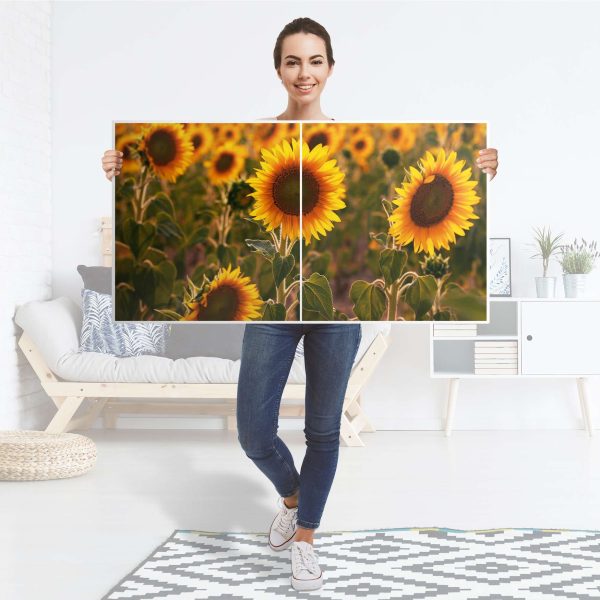 Folie für Möbel IKEA Besta Regal 2 Türen (quer) - Design: Sunflowers Zu verkaufen – Bild 4