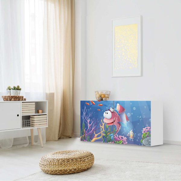 Folie für Möbel IKEA Besta Regal 2 Türen (quer) - Design: Bubbles Online-Verkauf – Bild 3