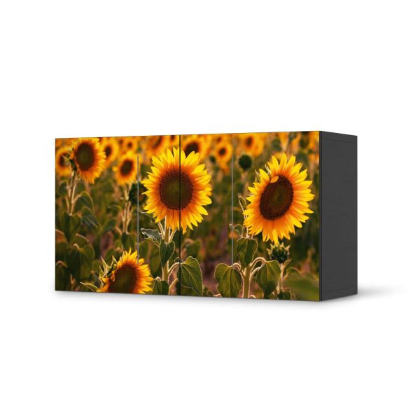 Folie für Möbel IKEA Besta Regal 2 Türen (quer) - Design: Sunflowers Zu verkaufen – Bild 2