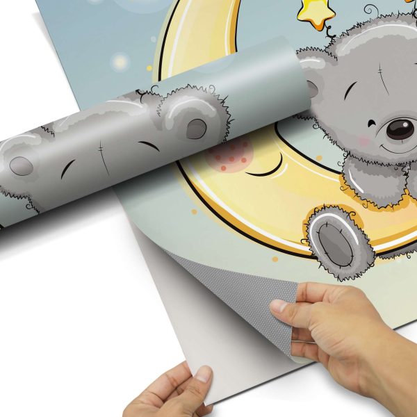 Klebefolie für Schränke IKEA Besta Schrank 4 Türen - Design: Teddy und Mond Online-Verkauf – Bild 5