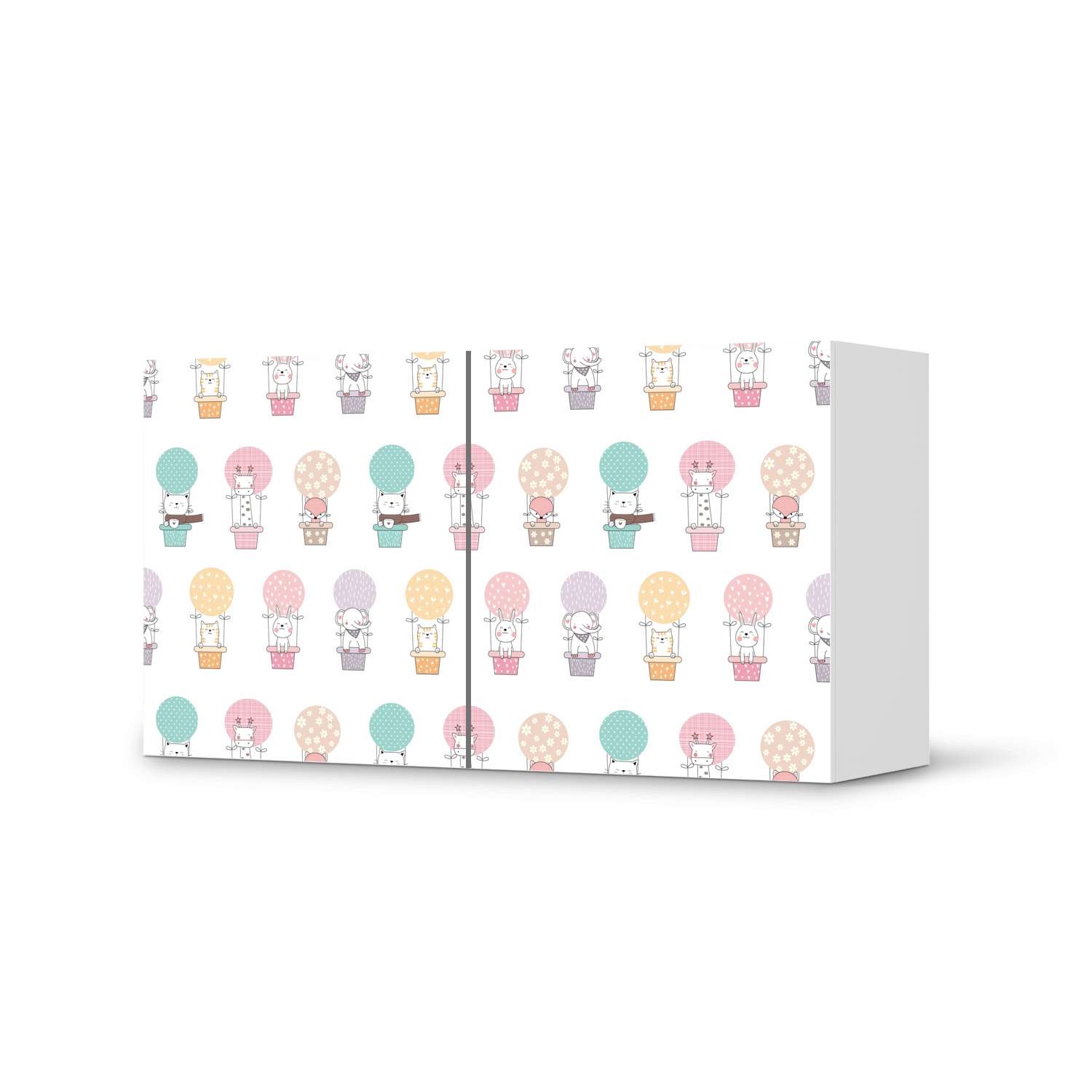 Folie für Möbel IKEA Besta Regal 2 Türen (quer) – Design: Flying Animals Online