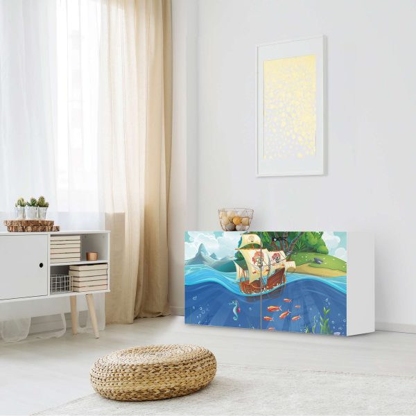 Folie für Möbel IKEA Besta Regal 2 Türen (quer) - Design: Pirates Angebot – Bild 3