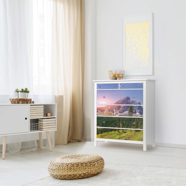 Klebefolie IKEA Hemnes Kommode 6 Schubladen - Design: Alpenblick Mode – Bild 3