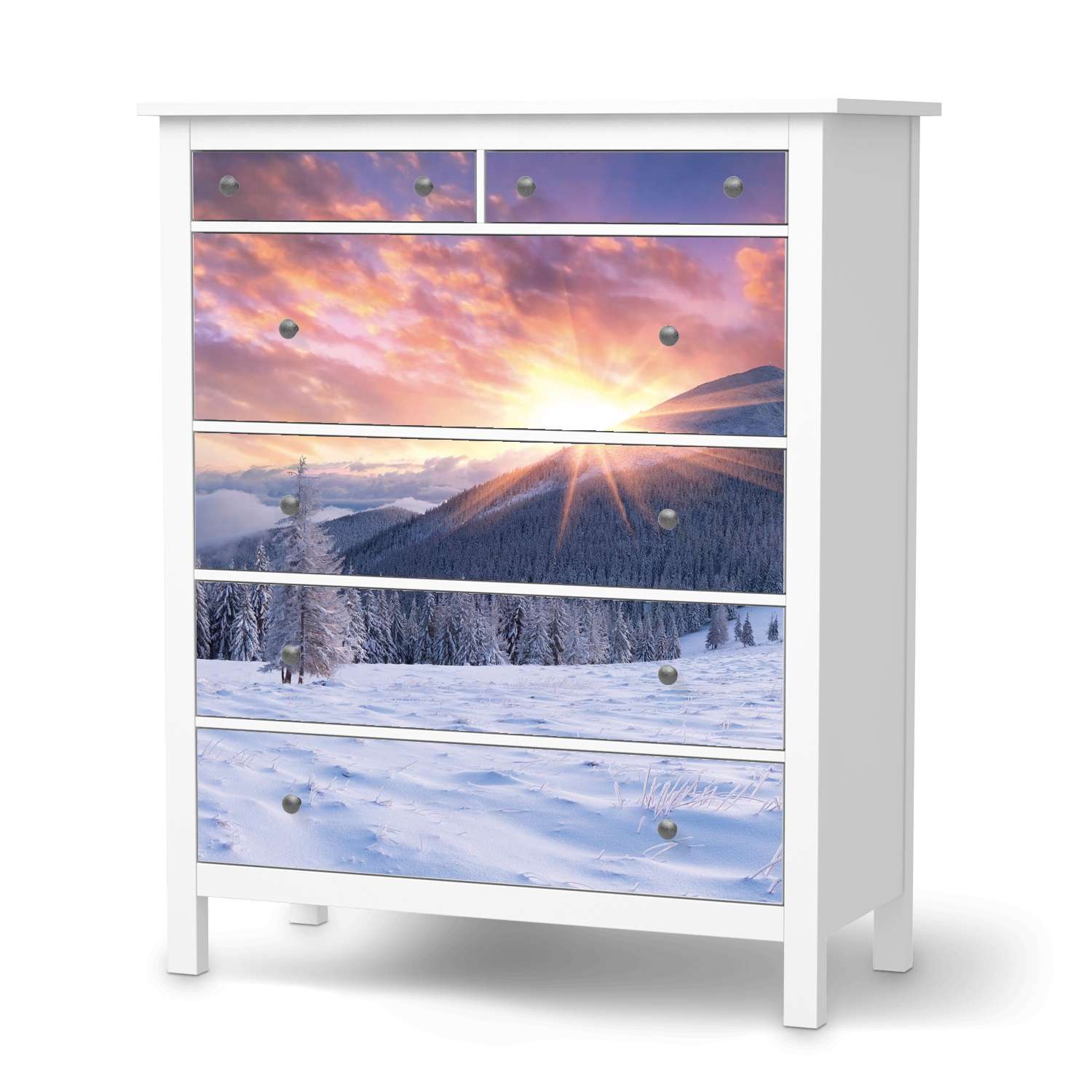 Klebefolie IKEA Hemnes Kommode 6 Schubladen – Design: Zauberhafte Winterlandschaft Jetzt online