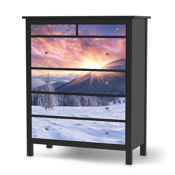 Klebefolie IKEA Hemnes Kommode 6 Schubladen - Design: Zauberhafte Winterlandschaft Jetzt online – Bild 2