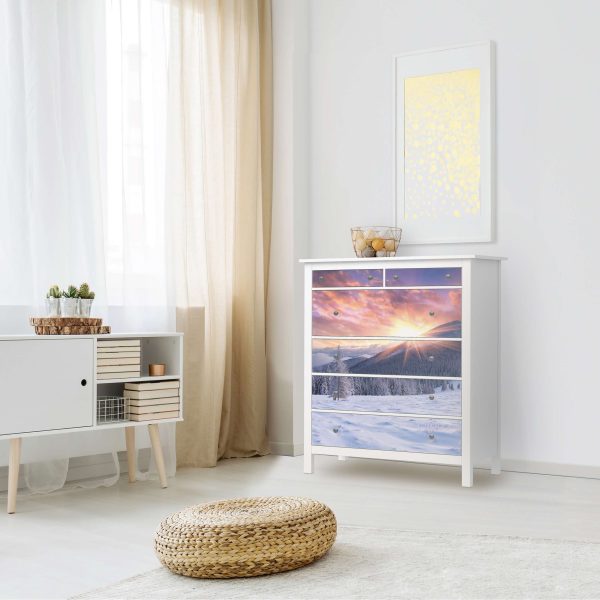 Klebefolie IKEA Hemnes Kommode 6 Schubladen - Design: Zauberhafte Winterlandschaft Jetzt online – Bild 3