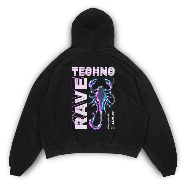 Rave Scorpian Oversized Hoodie Online-Verkauf