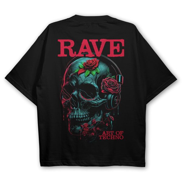 Rave Skull Oversized T-Shirt Angebot