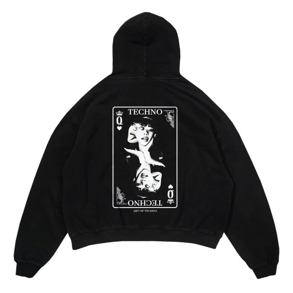 Tech no Luck Oversized Hoodie Schn?ppchen
